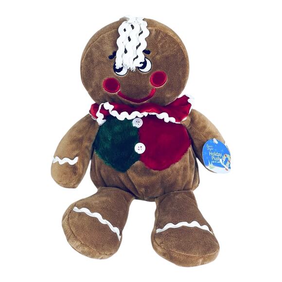 VTG Dan Dee GINGERBREAD MAN PLUSH 16" Stuffed Animal Holiday Collectors Choice - Picture 1 of 6